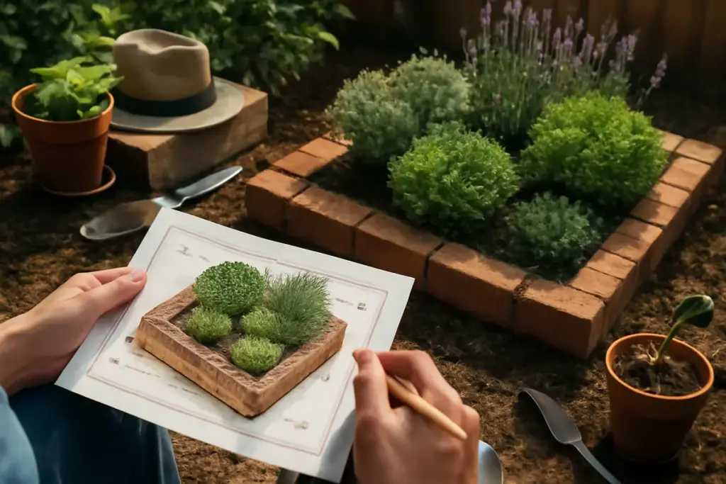 Progettazione di un angolo aromatico in giardino: disposizione che massimizza profumo e raccolto