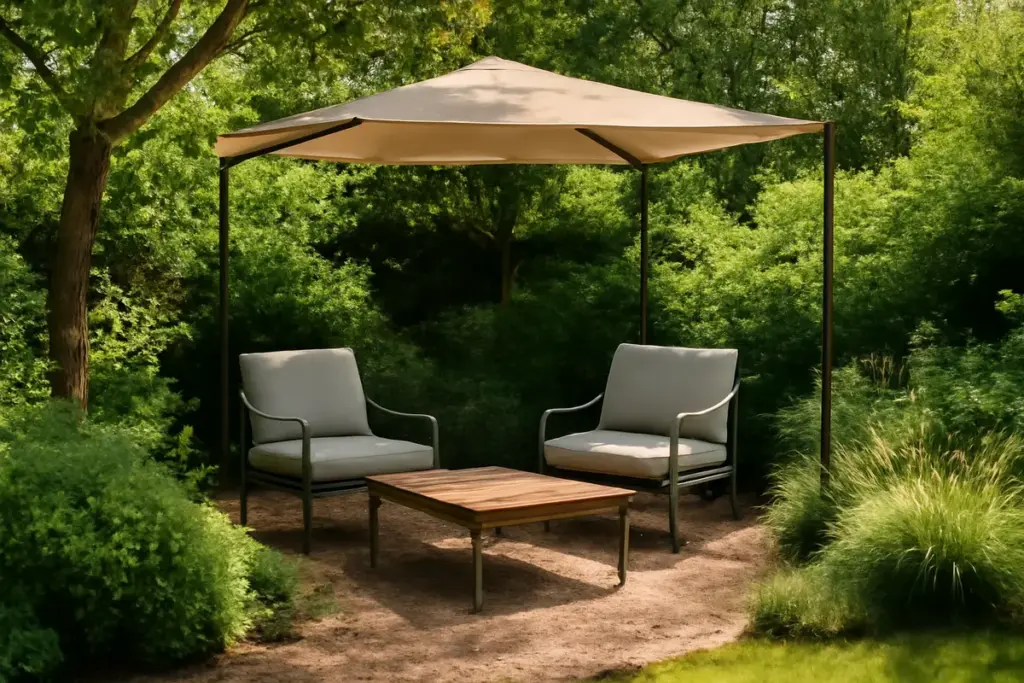 Giardini con zone relax: idee per integrare sedute e ombra senza intaccare la crescita del verde